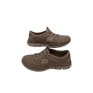 Skechers Shoes Womens 8 Walk Casual Slip On Sneakers Gray Fabric Low Top